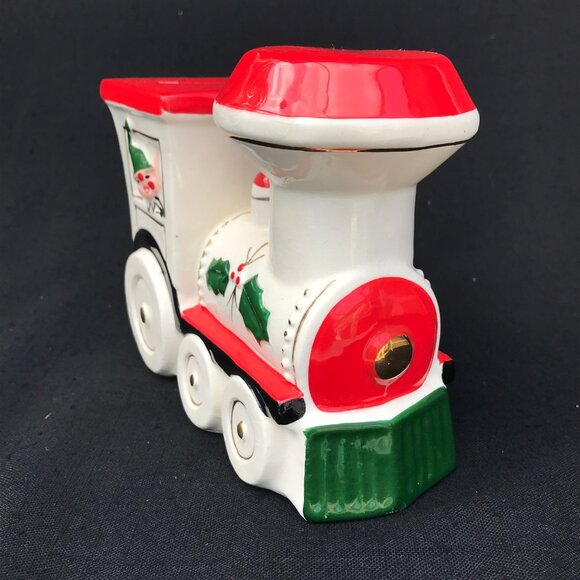 International Japan Christmas Santa and Elf Train Steam Engine Bank - Picture 3 of 13